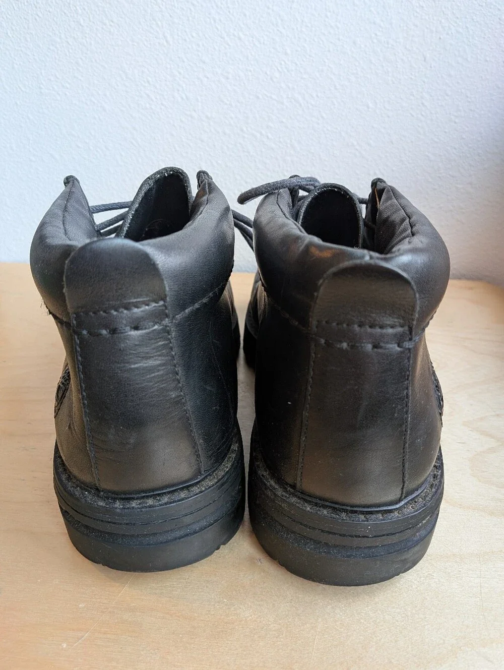 Vintage TIMBERLAND Black Leather Moc Toe Chukka Boots Size 10M